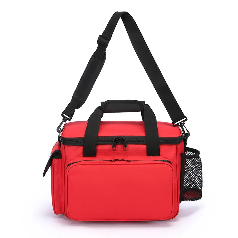Outdoor First Aid Kit Medical Bag Isolation Multi-pocket Large Storage Portable Cross Emergency Medical Bag Sports Travel Bag Peaceful Pleasures Health and Wellness