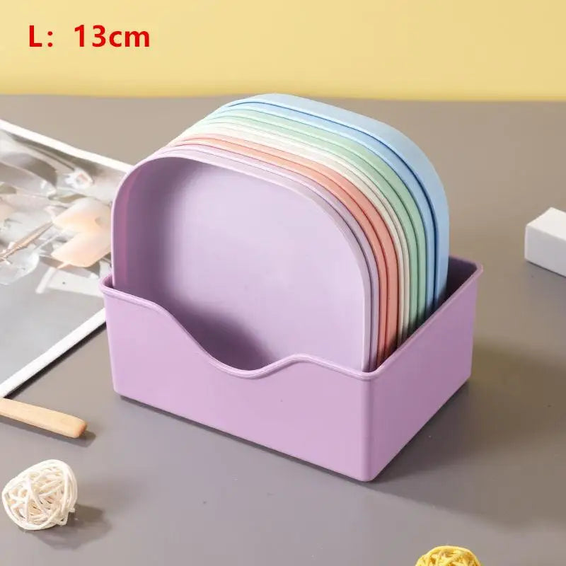 10-Piece Reusable Snack & Dessert Plates with Built-In Base
