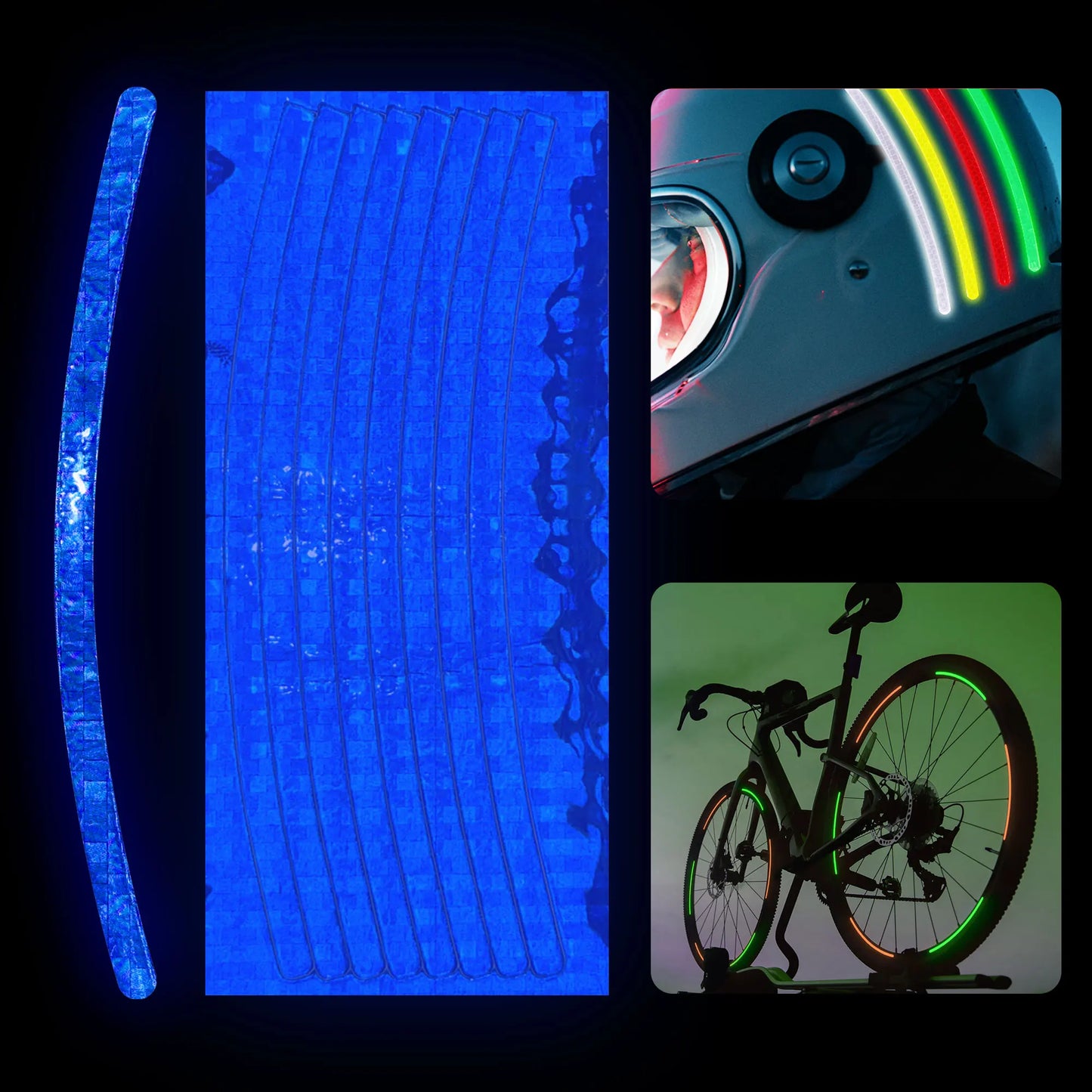 Reflective Stickers Made,Super Reflection, Safety Reflective Tape for Car Trailer Truck Bike Motorcycle Peaceful Pleasures Health and Wellness Blue 1PCS