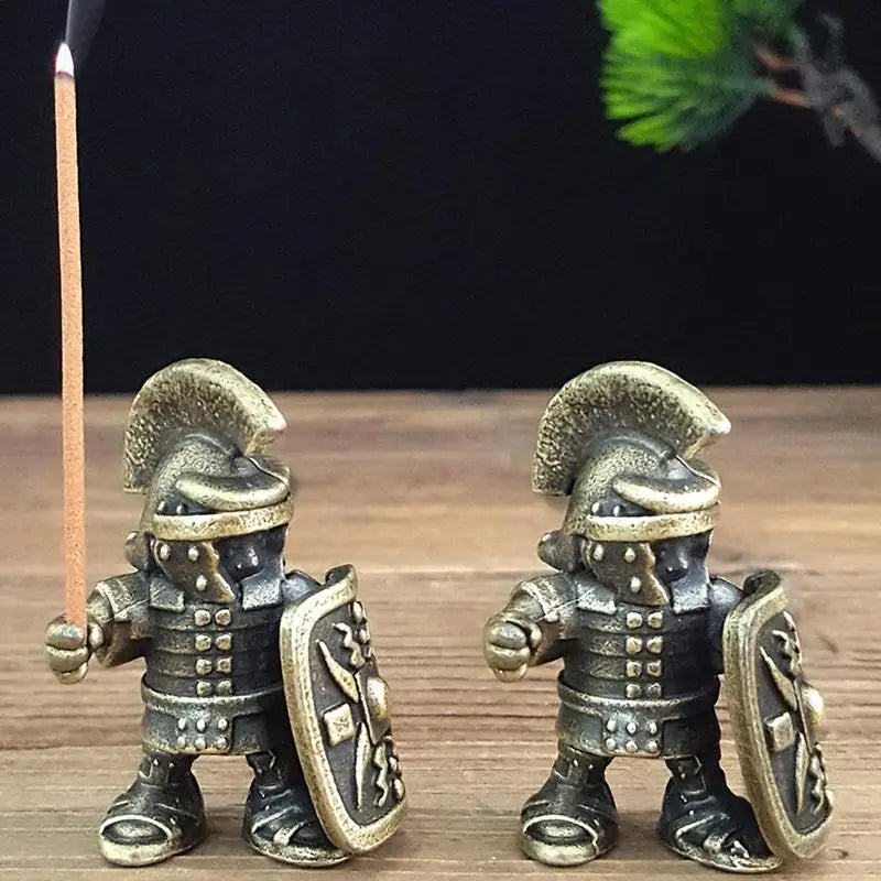 Incense Stick Burner Incense Holder for Sticks Meditation Spiritual Cool Soldier Figure Design Decoration for Church Yoga Family Peaceful Pleasures Health and Wellness