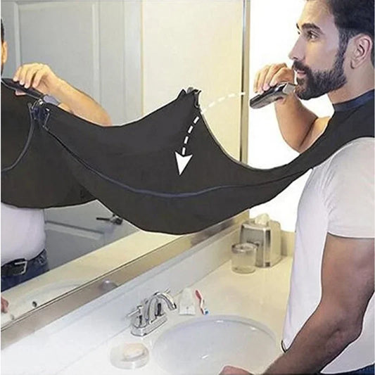 Waterproof Beard Apron Hair Catcher Shaving Bib & Trimmer Holder Beard Grooming Apron Peaceful Pleasures Health and Wellness
