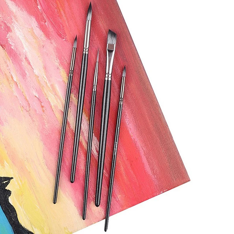 12-Piece Paint Brush Set – Nylon, Acrylic, Watercolor, Oil