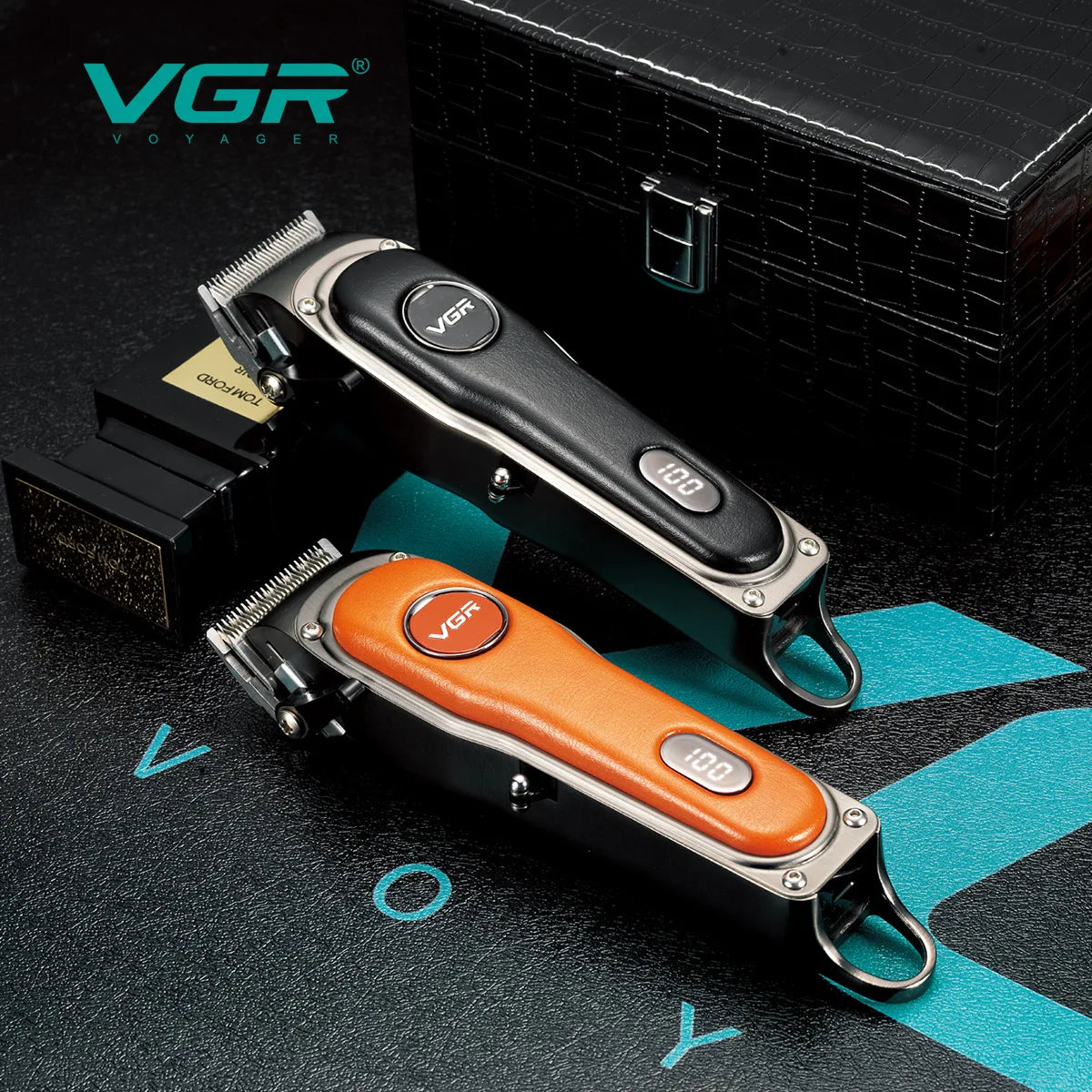 VGR 673 Hair Clipper Professional Clipper Hair Trimmer Vintage Haircutting Machine LED Display Electric Barber Trimmer for Men Peaceful Pleasures Health and Wellness