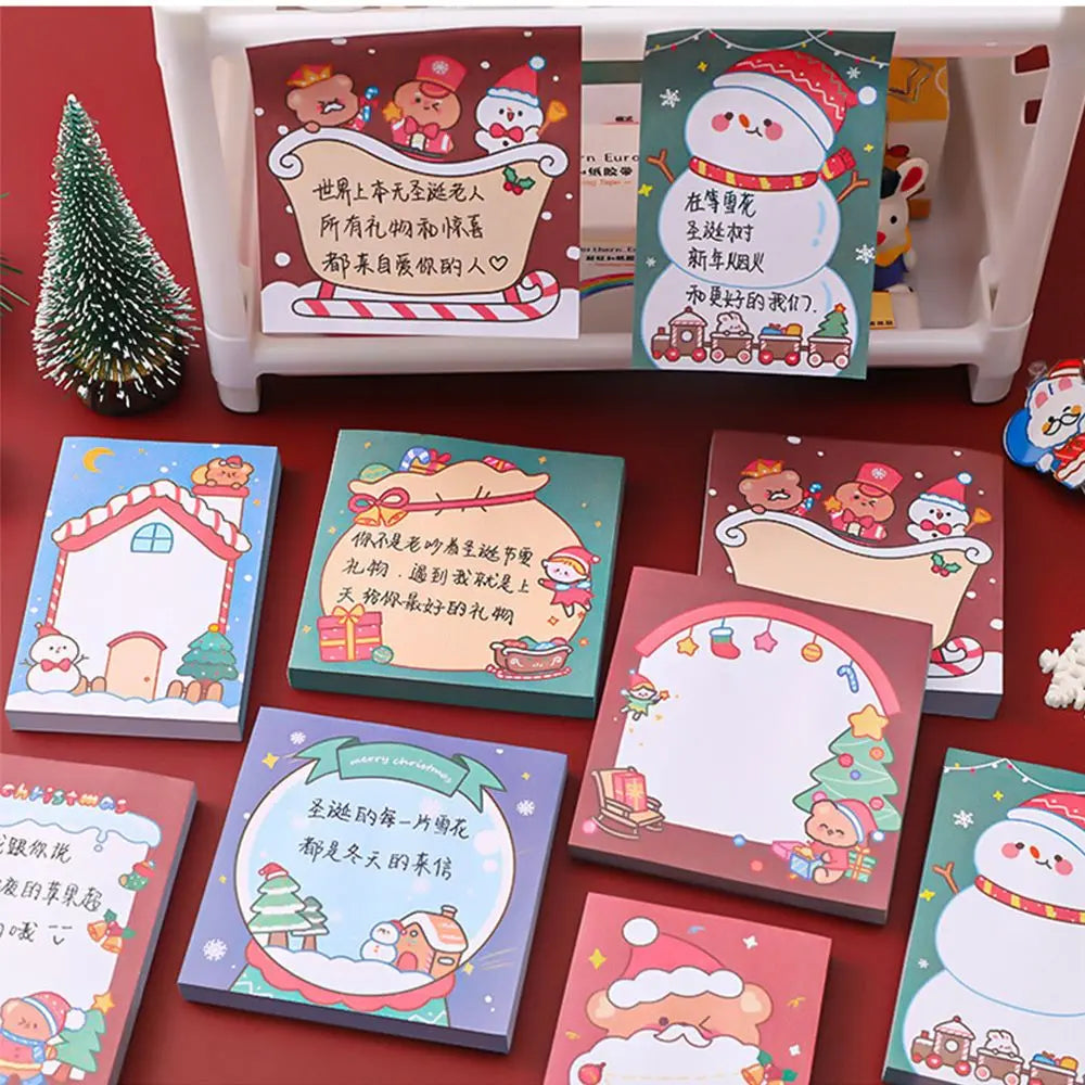 Christmas Santa Sticky Notes – 50-Sheet Holiday Memo Pad