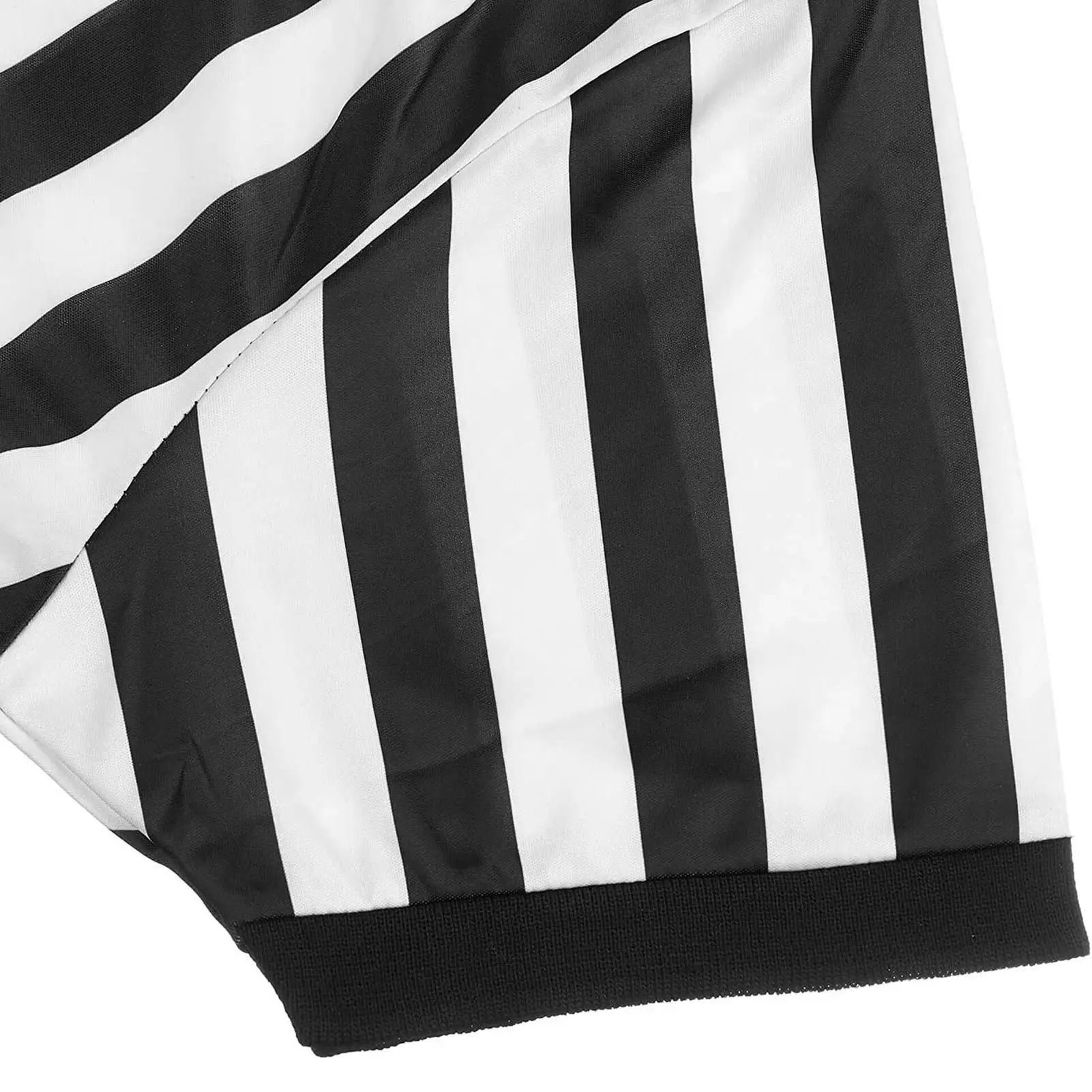 Men's Striped Referee Shirt | Pro Collar | Soccer Basketball Referee Shirt Peaceful Pleasures Health and Wellness