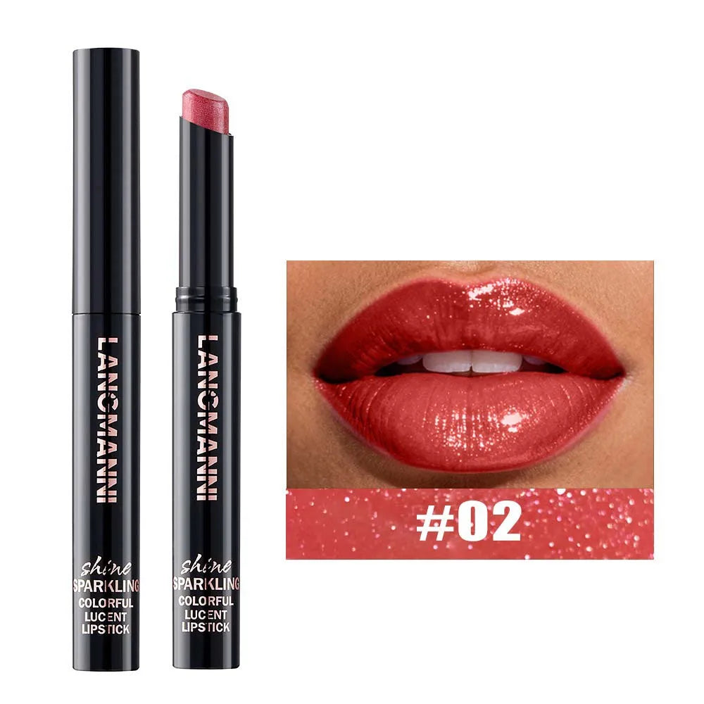 Pearl Shimmer Lipstick | High-Shine Creamy Hydrating Lip Color