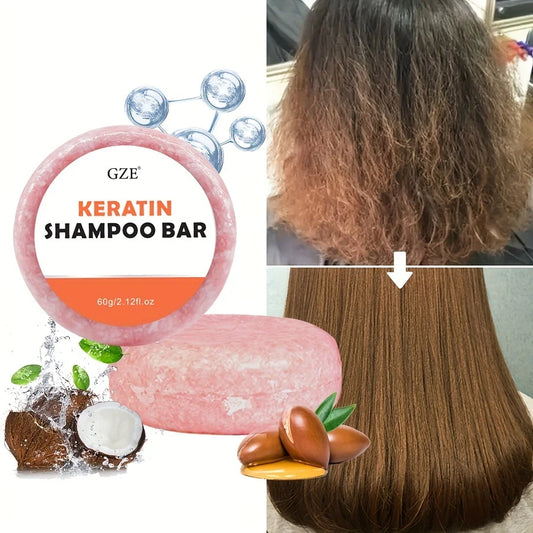 GZE Keratin Shampoo Bar – Sulfate-Free, Paraben-Free, Coconut Oil Keratin Shampoo Bar Peaceful Pleasures Health and Wellness GZE152