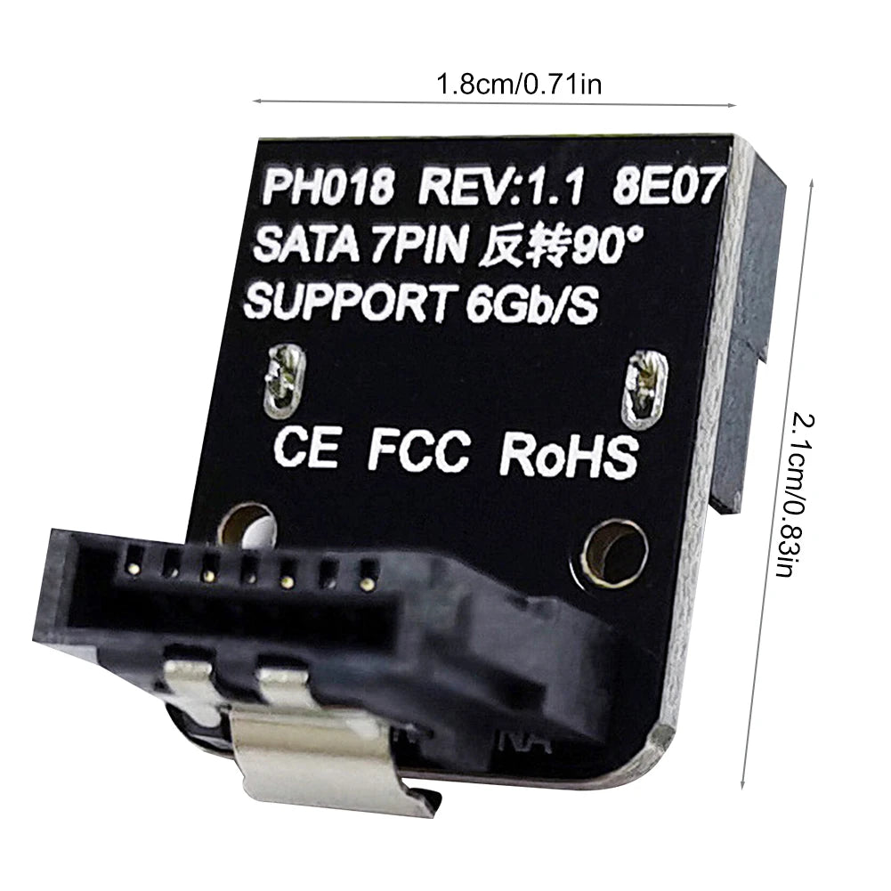 SATA 7Pin Female To Male Adapter 90 Degree Angle Elbow Adapter 6Gbps 90 Degree Angled Adapter Up /Down for Desktop Motherboard Peaceful Pleasures Health and Wellness
