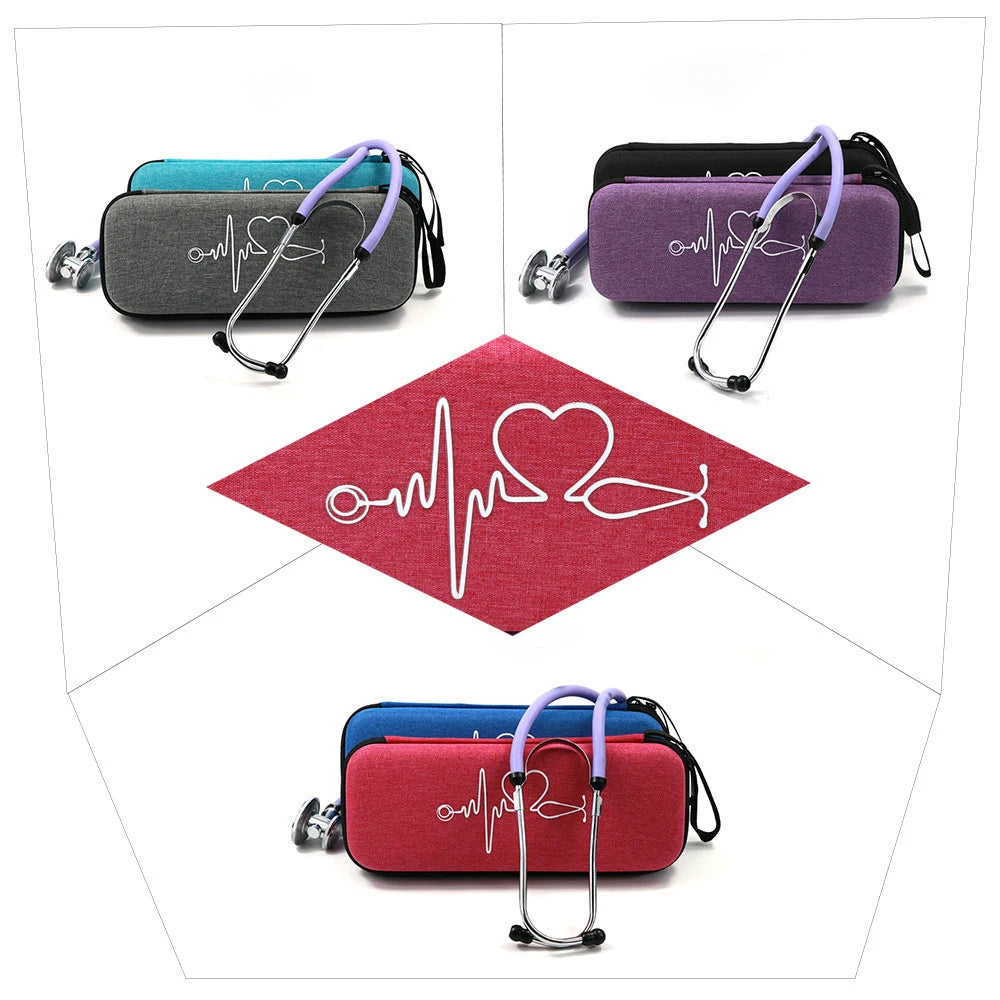 EVA Travel Portable Medical Stethoscope Storage Box First Aid Kit Mesh Pockets Case for 3M Littmann Cardiology III Stethoscope Peaceful Pleasures Health and Wellness