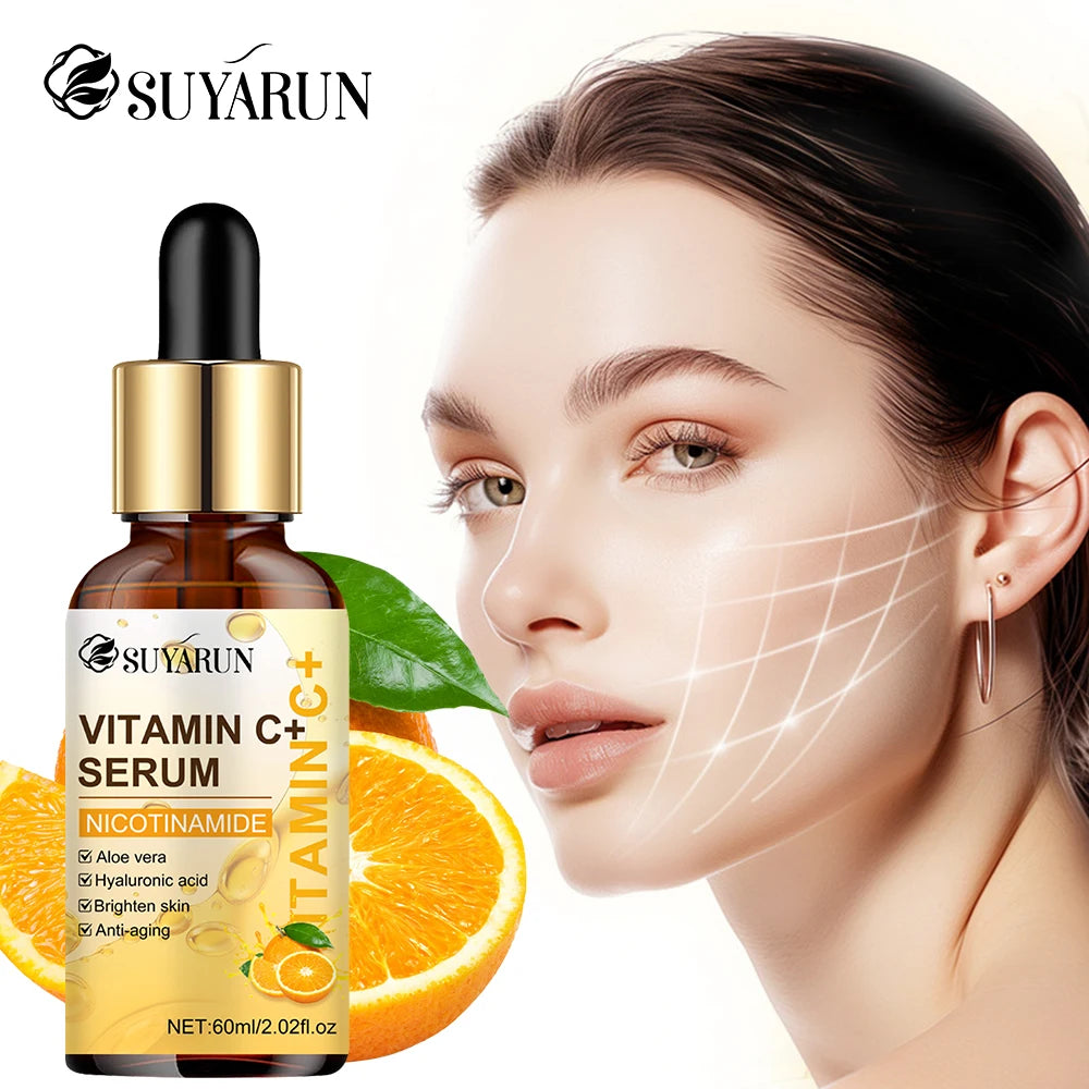 SUYARUN Vitamin C Serum - Brightening & Anti-Aging Face Care, Reduces Dark Spots & Wrinkles, For All Skin Types, Free Shipping. Peaceful Pleasures Health and Wellness