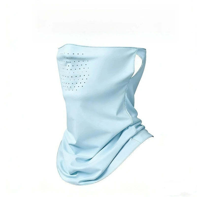Sunscreen Face Mask Full Face Protection Against UV Rays Suitable for Both Men and Women Ice Silk Face Mask Peaceful Pleasures Health and Wellness Blue