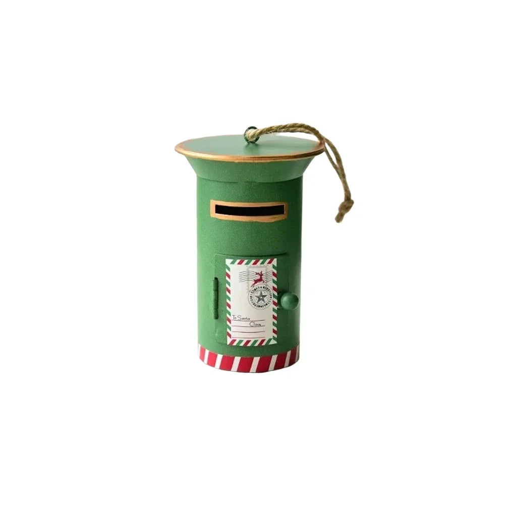 Metal Christmas Mailbox Ornaments | Festive Tree Decorations