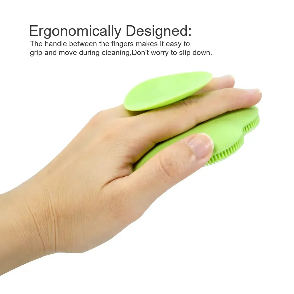 Silicone Exfoliating Shower Brush – Body & Scalp Massager
