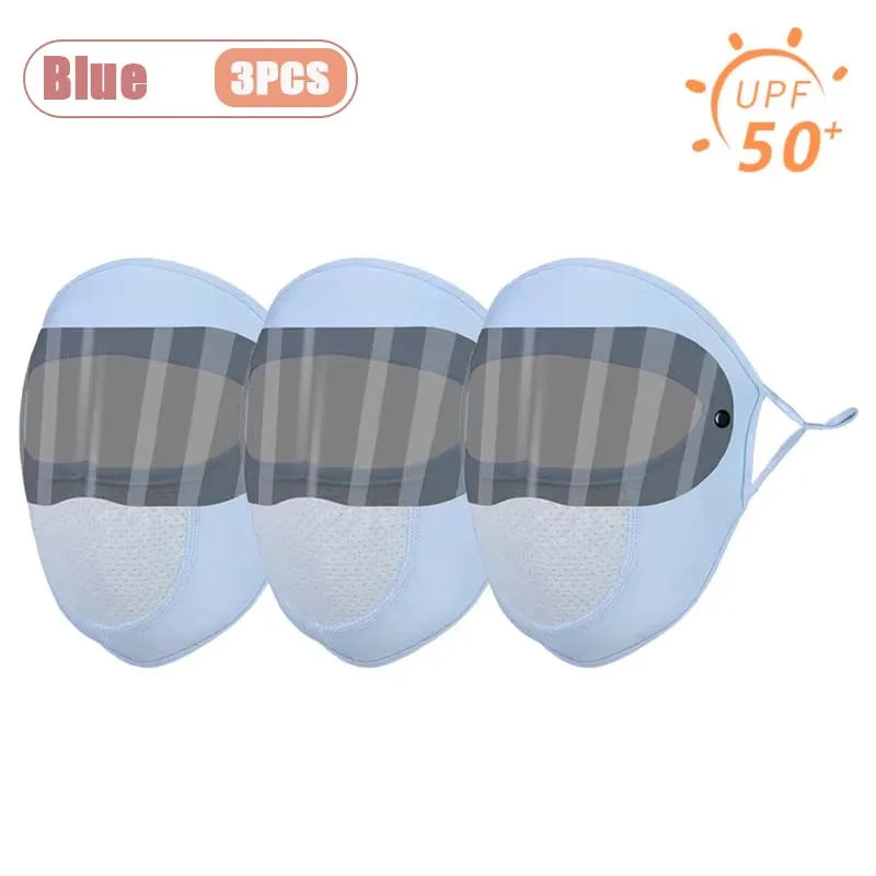 UPF 50+ Full Face Cover Mask with Goggles | UV & Dust Shield