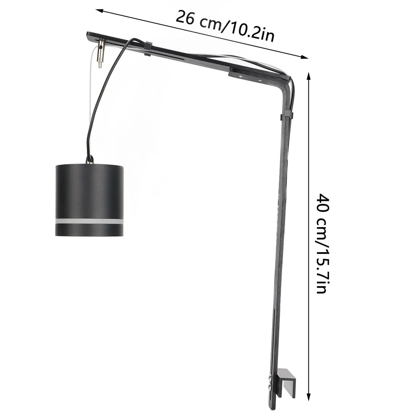 0-1.3mm Chickness Clip-on Fish Tank Lamp Holder Aluminum Alloy Rust-proof Light Bracket Aquarium Chandelier Hanging Rack Peaceful Pleasures Health and Wellness