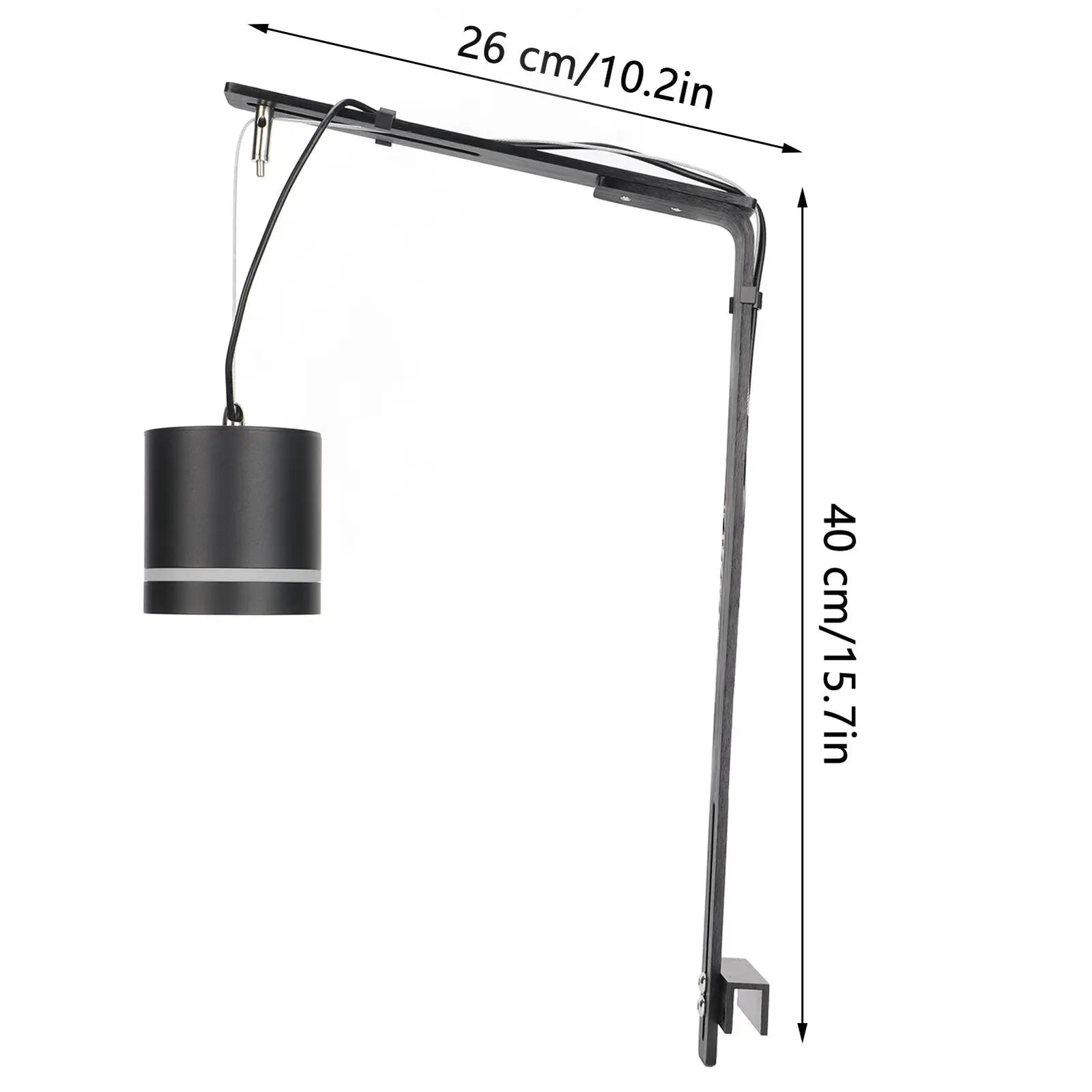 0-1.3mm Chickness Clip-on Fish Tank Lamp Holder Aluminum Alloy Rust-proof Light Bracket Aquarium Chandelier Hanging Rack Peaceful Pleasures Health and Wellness