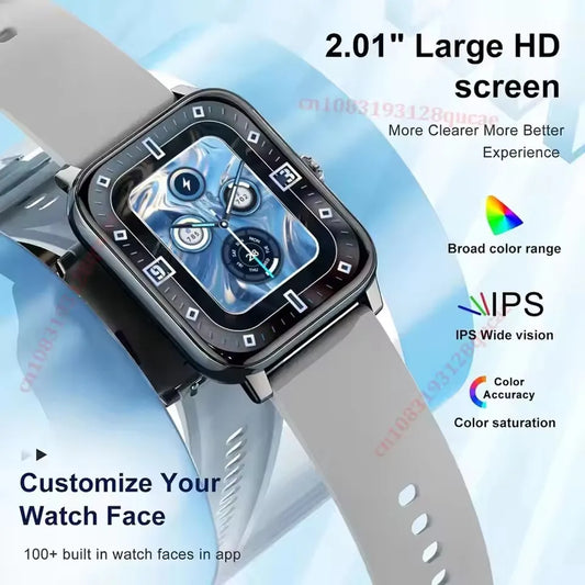 2026 Smart Watch Android IOS Phone 2.01 Inch Color Screen Bluetooth Answer Call Fitness Watches Tracker Smartwatch Women Men New Peaceful Pleasures Health and Wellness