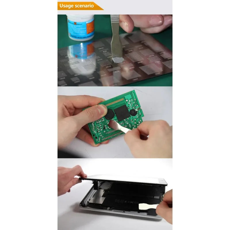 1pcs Memory Metal Tin Scraping Knife Solder Paste Mixing Knife Pry Opening Spudger for Mobile Phone Repair Tools Peaceful Pleasures Health and Wellness