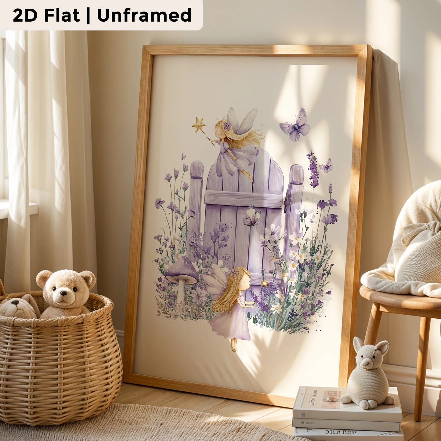 3-Piece Mushroom Elf Canvas Wall Art Print | Kids Room Decor