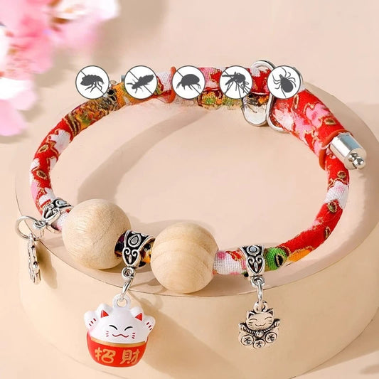 Cat Collar with Bell & Sash – Kitten Neckerchief Neck Band Cat Collar Peaceful Pleasures Health and Wellness