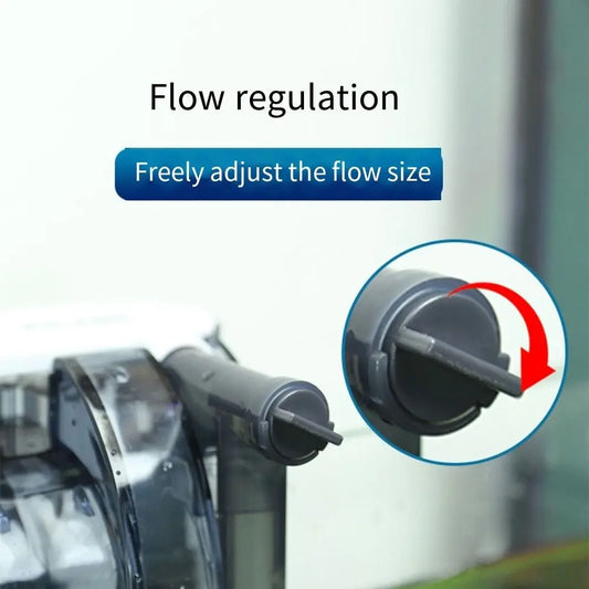 Slim HOB Aquarium Filter | Quiet Adjustable Flow Fish Tank Aquarium HOB Filter Oasis Select