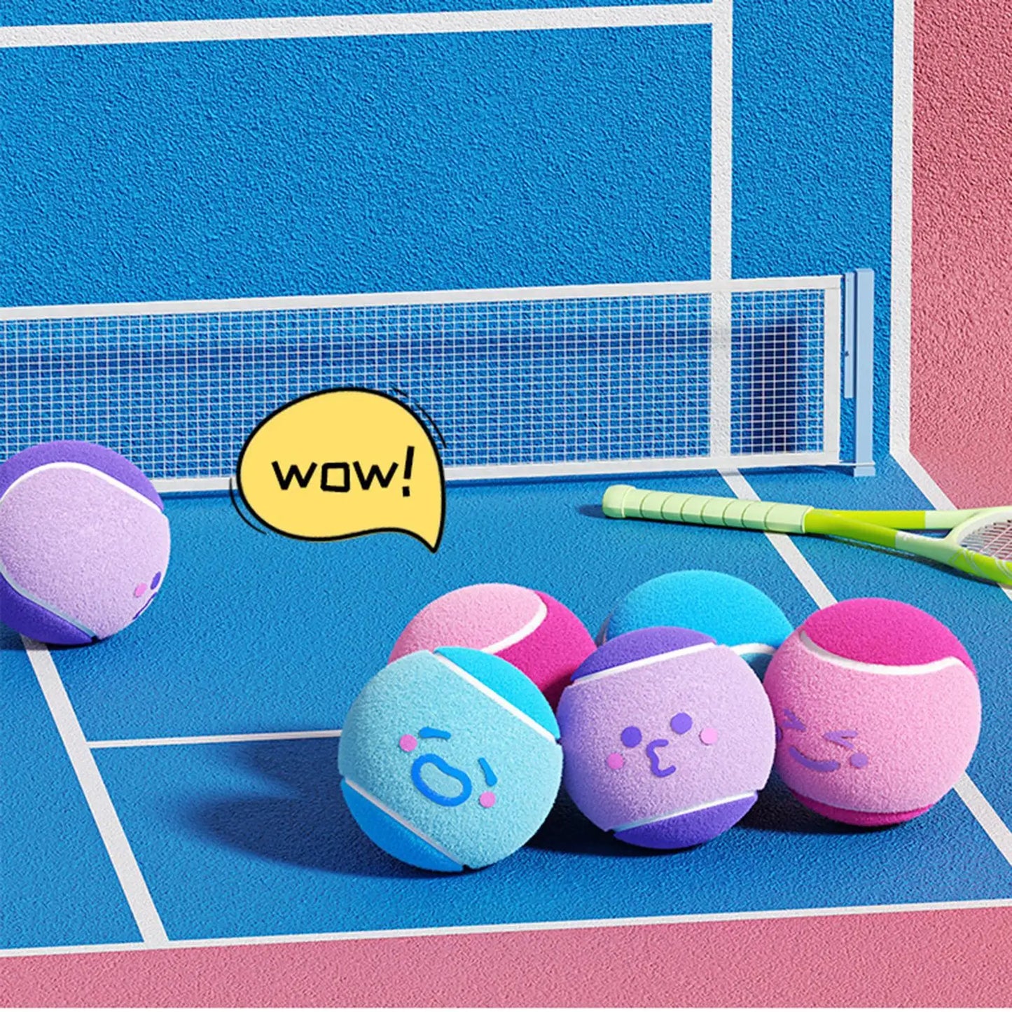 Dog Tennis Balls 6-Pack – Squeaky Fetch Toys for Puppies