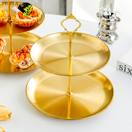 Stainless Steel Tiered Cake & Dessert Stand – 2 or 3 Layer Tiered Dessert Stand Peaceful Pleasures Health and Wellness