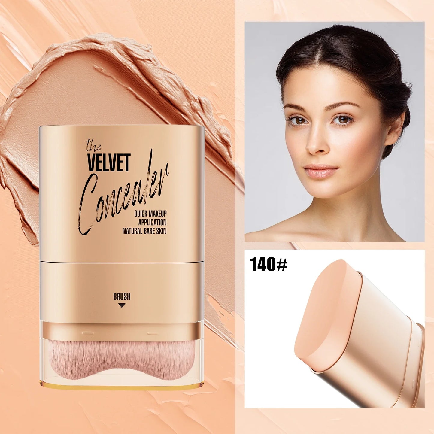 Hello Kiss 2-in-1 Waterproof Concealer Stick & Brush | 12g