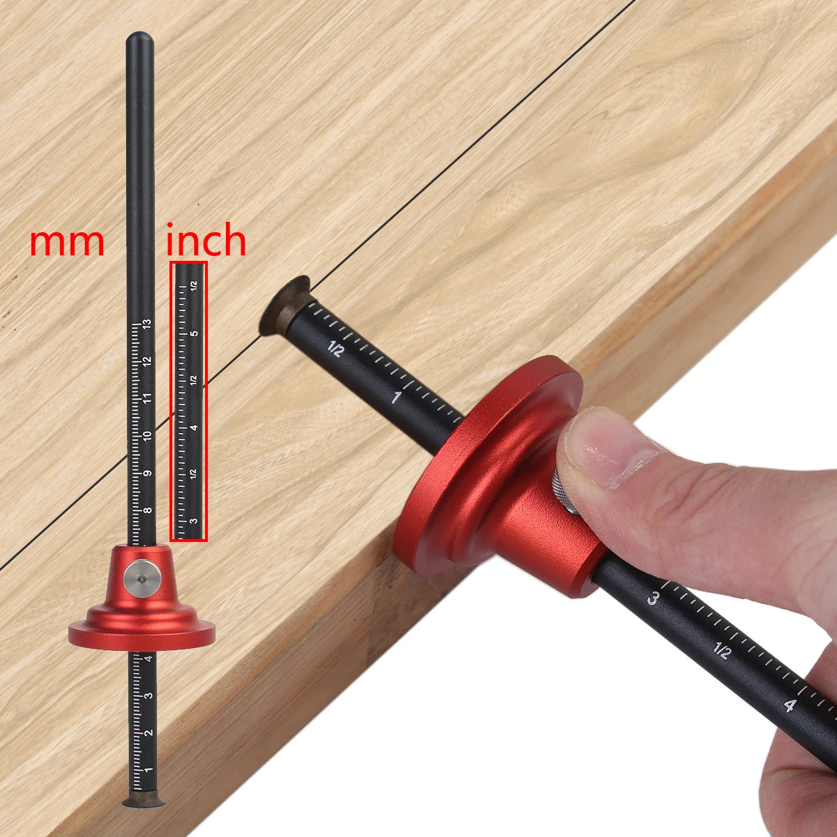 Woodwork Marking Machine Metric Imperial Aluminum Alloy Dovetail Tenon Wooden Tenon Wooden Tenon Marking Machine Multifunctional Peaceful Pleasures Health and Wellness