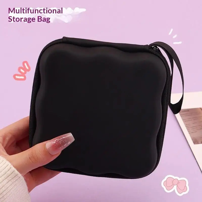 Cute 3D Heart Wave Charger Storage Bag | Travel Organizer