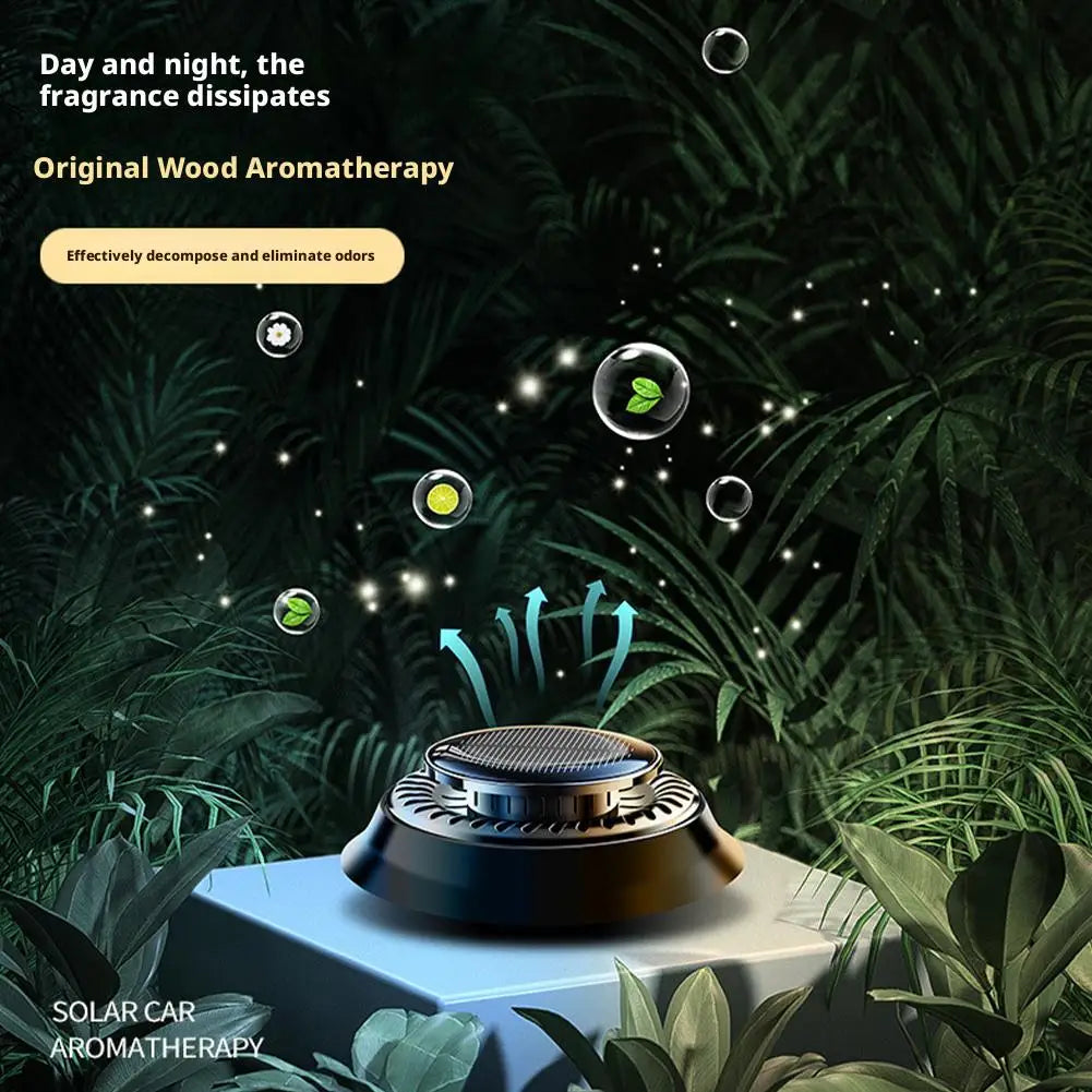 Solar Car Aromatherapy Essential Oil Levitation Automatic Rotation Fragrance Ornament Air Freshener Car Interior Decorations Peaceful Pleasures Health and Wellness