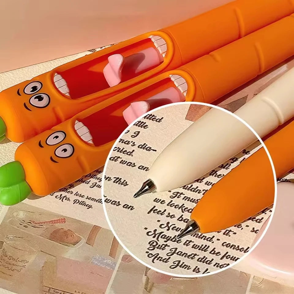 Multi-expression Radish Shaped Gel Pens Creative Fresh Stationery