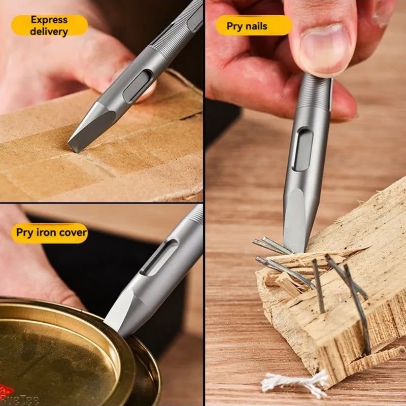 Titanium Alloy EDC Pry Bar – Mini Crowbar Multitool
