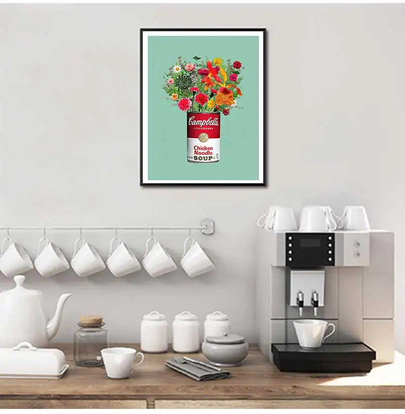 Room Artwork Home Decor Nordic Art s and Prints Flower Wall Art Canvas Painting Pictures For Living Peaceful Pleasures Health and Wellness