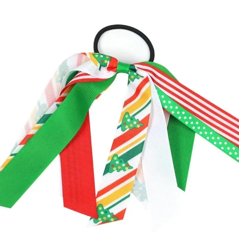 Christmas Silk Scrunchies for Girls – Festive Ponytail Holders