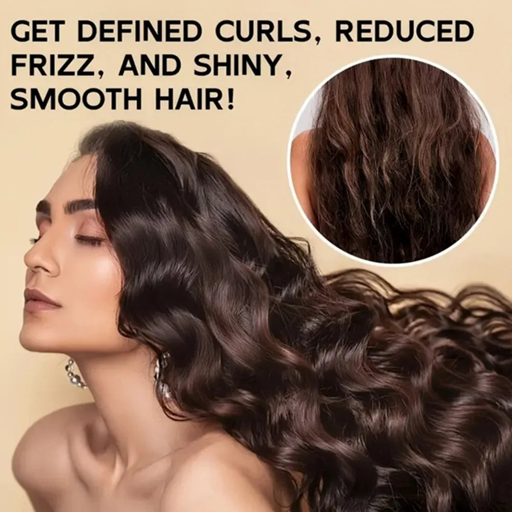 Curl Elastic Enhancer Curling Repair Essence Hairstyle Conditioner Foam Moisture Defining Curly Hair Cream Peaceful Pleasures Health and Wellness