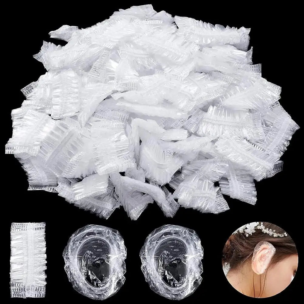 Disposable Waterproof Ear Covers for Hair Dyeing – 100 Pack Peaceful Pleasures Health and Wellness