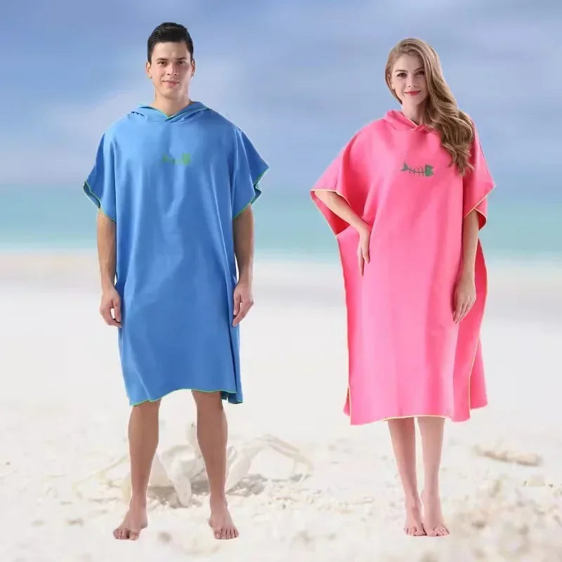 Hooded Quick-Dry Microfiber Changing Robe | Beach & Swim