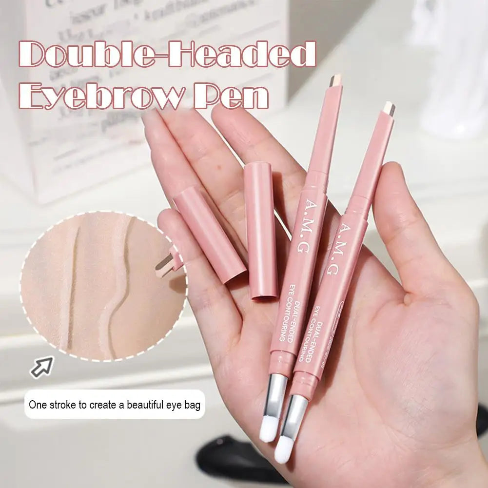 Double-Ended Silkworm Eyeliner & Under-Eye Highlighter Pen with Brush Peaceful Pleasures Health and Wellness