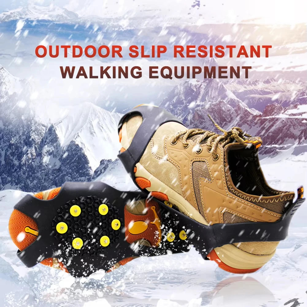 Outdoor snow claw shoe covers for men and women 10 teeth rock climbing crampons non-slip climbing cleats Hiking accessories 1pcs Peaceful Pleasures Health and Wellness