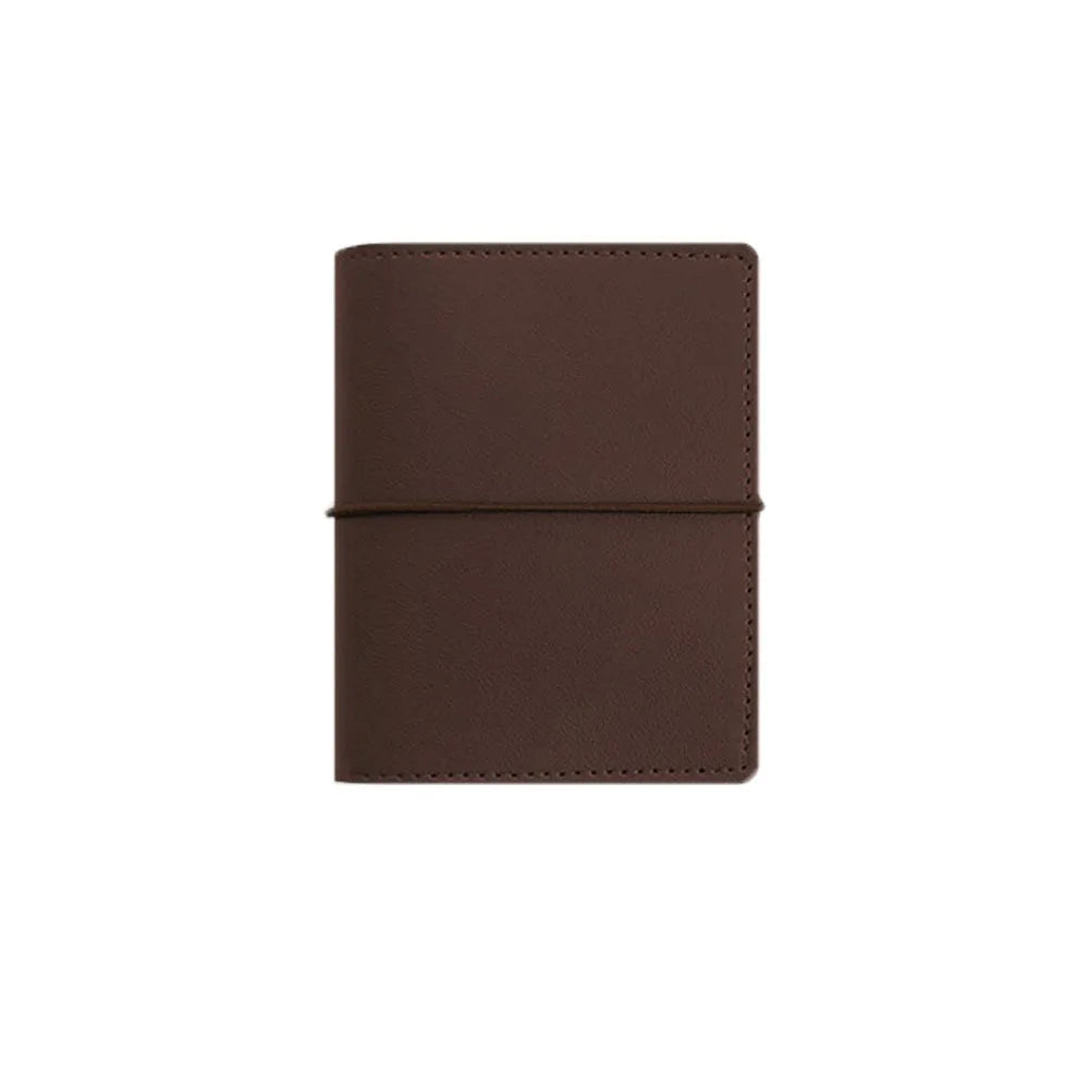 Simple M5 Loose Leaf Notebook PU Leather 50 Sheets Mini Pocket Notebook Planner Schedule DIY Binder Notebook School Peaceful Pleasures Health and Wellness Coffee