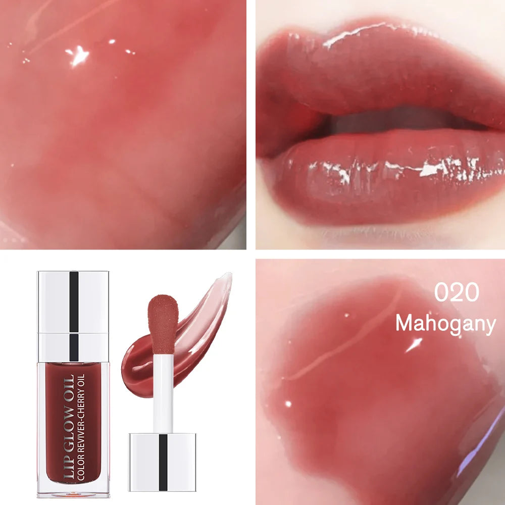 1Piece Moisturizing Lip Glow Oil Crystal Jelly Lip Oil Plumping Lip Gloss Sexy Lip Plumper Glaze Tinted Makeup Gift 10 Color Peaceful Pleasures Health and Wellness
