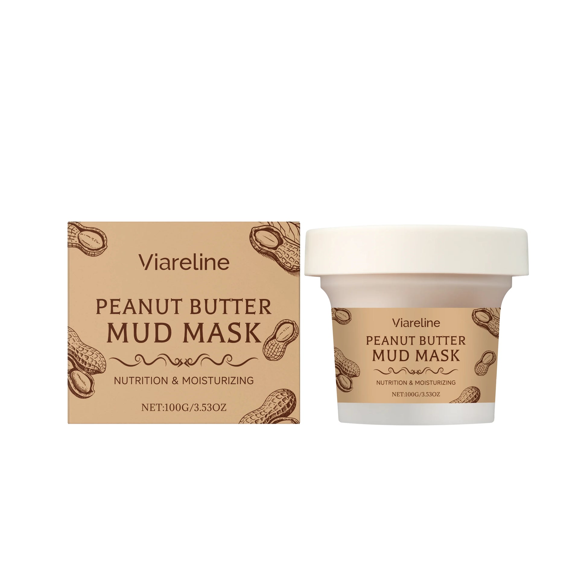 Facial Moisturizing Mud Mask Hydrating Brightening Smoothing Repair Improve Dullness Soothing Shrinks Pores Cleansing Face Mask Peaceful Pleasures Health and Wellness 100g boxed