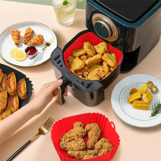 Square Silicone Baking Pan Set | Non-Stick Air Fryer Tray Silicone Baking Pan Peaceful Pleasures Health and Wellness