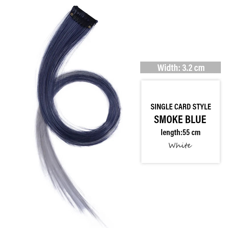 Colored Clip-In Hair Extensions | 55cm Synthetic Weft