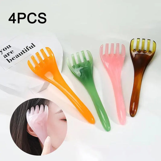 4 PCS Scalp Back Massager Head Scratcher Protable SPA Head Massager for Deep Relaxation Can Be Used on Every Part of The Body Peaceful Pleasures Health and Wellness