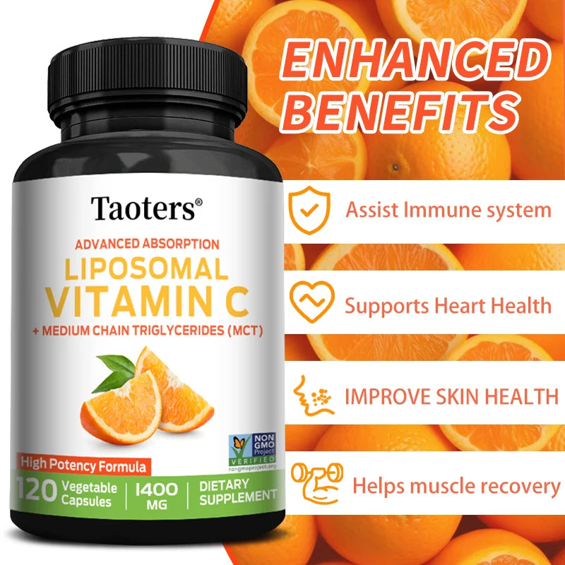 Liposomal Vitamin C 1000mg Capsules | Immune & Skin Support