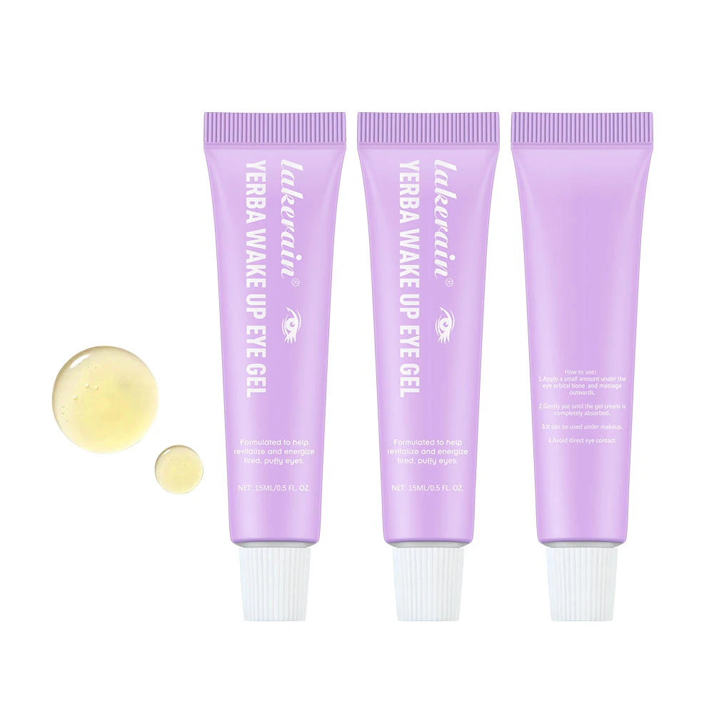 Yerba Wake Up Eye Gel - Yerba Mate Hyaluronic Acid and Caffeine to Hydrate Minimize Puffiness and Swelling Peaceful Pleasures Health and Wellness 3pcs