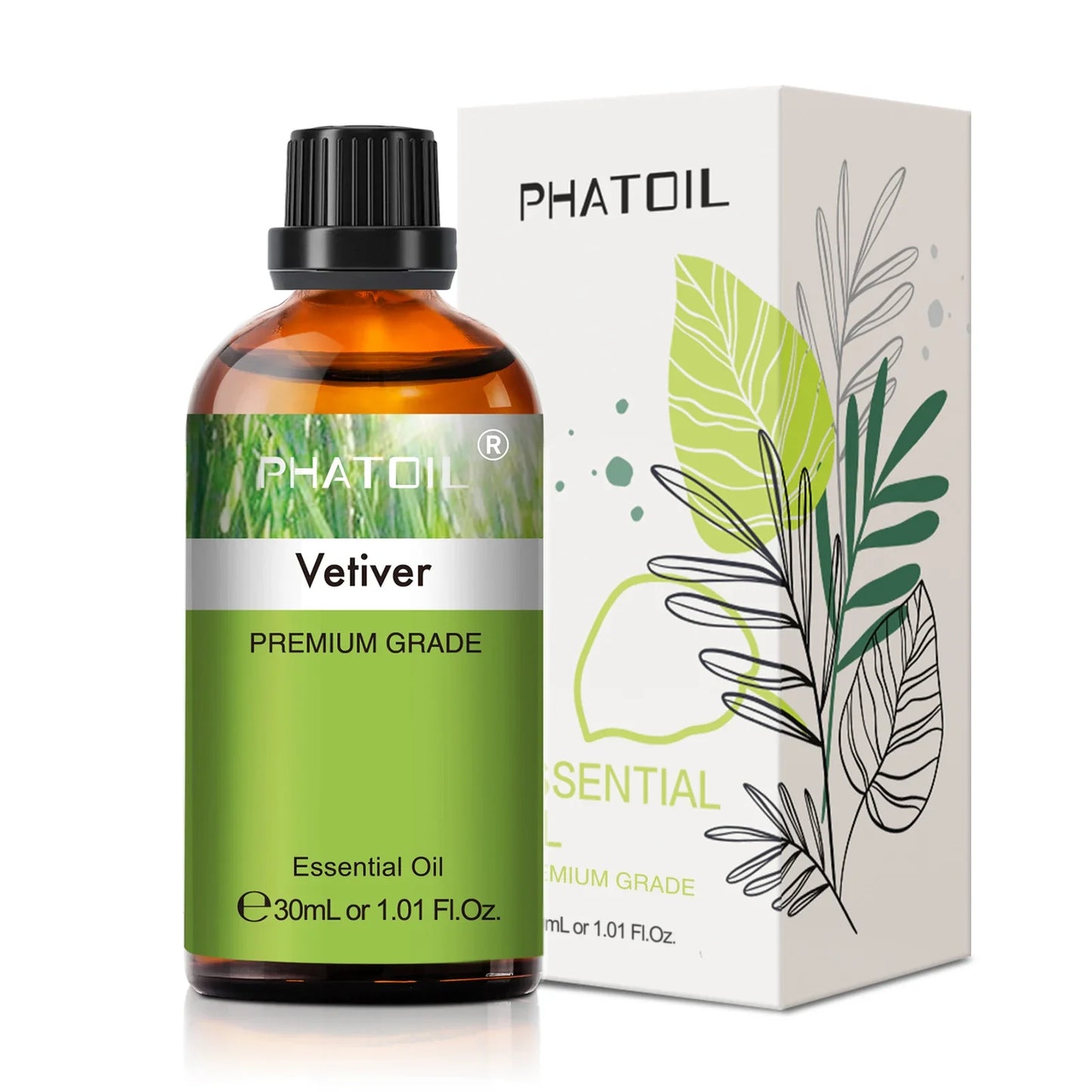 PHATOIL Vetiver Essential Oil | Pure Aromatherapy Oil 5–100ml