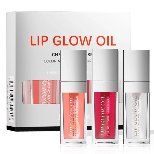 Hello Kiss Crystal Jelly Lip Oil Set | Tinted Plumping Gloss Lip Oil Gloss Set Oasis Select